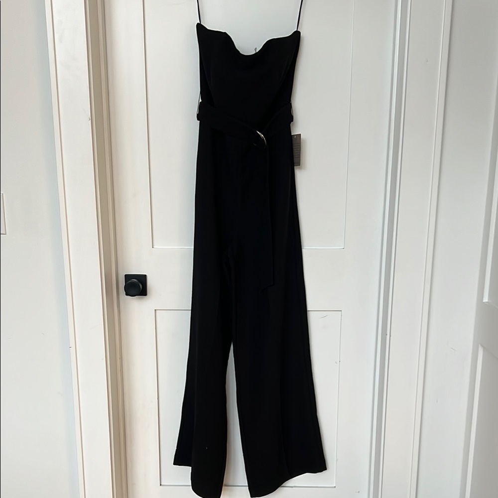 Nordstrom- Chelsea28 Black Strapless Wide-Leg Jumpsuit